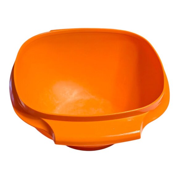 VTG Tupperware Plastic Orange Square Storage Bowl Container 840-5 NO LID USA - Picture 3 of 7